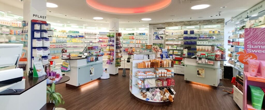 Verkaufsraum der Hexental-Apotheke Merzhausen