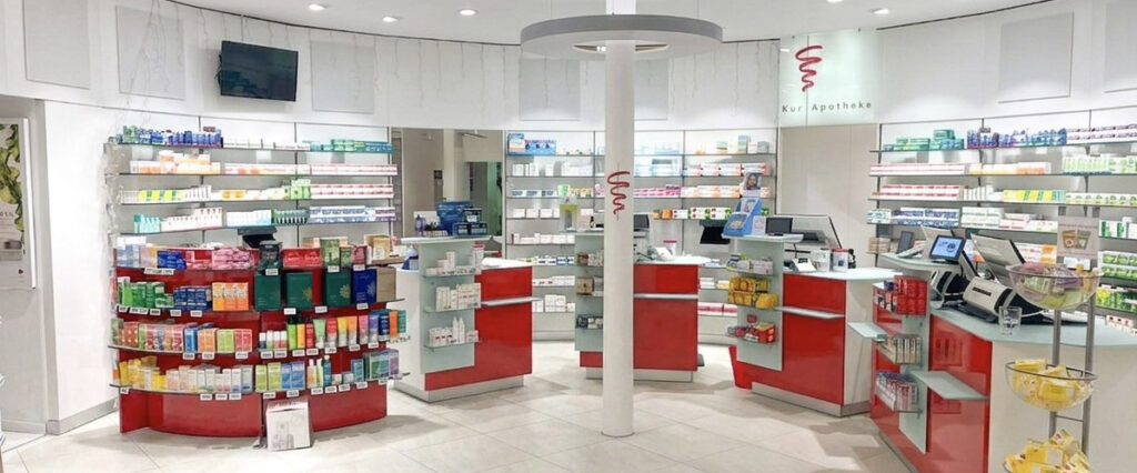 Verkaufsraum der Kur-Apotheke Kirchzarten